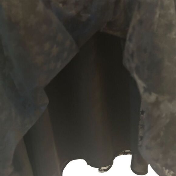 Torrid Plus Size 4 Black Star Mesh Overlay Blouse Short Sleeve Casual - Picture 6 of 12